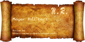 Meyer Róbert névjegykártya